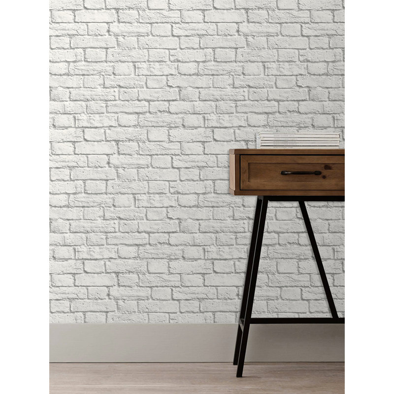 Rouleau de papier peint L 33 pi x l 20,5 po Luis, Blanc