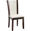 2 chaises d'appoint de salle à manger, style contemporain, bois de cerisier foncé, style blanc, 2 pièces, finition, assise, solide-116736939