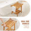 Tabouret de douche en teck pour salle de bain 22 x 14,4 x 18,5 po