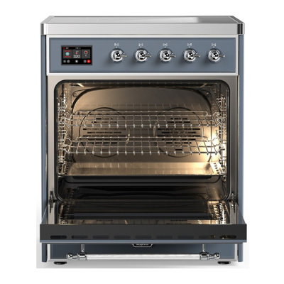 Majestic III Series 30 Inch Induction Range with 4 Induction Elements in Matte Graphite (Brass Trim)