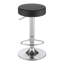 Tabouret de bar hydraulique noir et chrome réglable