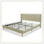 Lit plateforme tapissier avec tête de lit à oreilles Eriksay-387890141-393698367