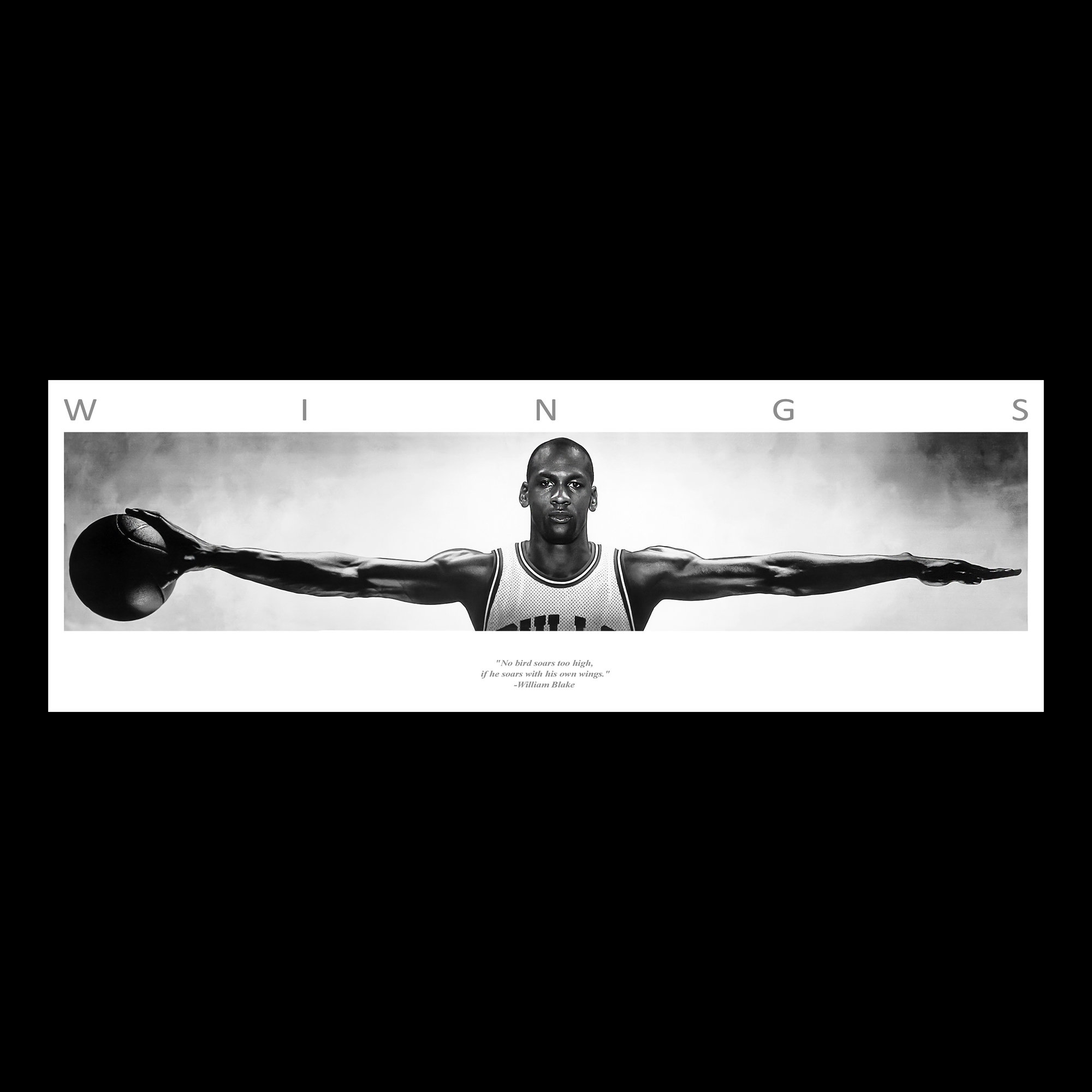 Trinx White Michael Jordan Wings Basketball Sport WallArt Canvas Poster  Print Wall Decor On Paper Print & Reviews