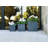 Wurster 3 Piece Lightweight Concrete Modern Square Outdoor Planter, 16 Inch Tall Set-33045141