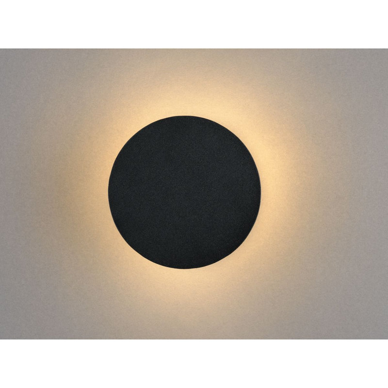 Farie LED Flush Mounted Sconce, Black, 9W LED Bulb