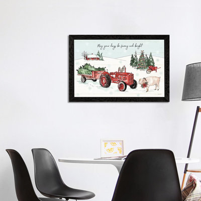 Holiday On The Farm I - Farmy And Bright by Anne Tavoletti - Floater Frame Print on Canvas