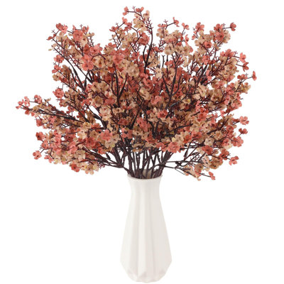 10 Pcs Babys Breath Artificial Gypsophila Flowers Antique Brown Fake Silk Flowers For Vintage Home Decor Floral Arrangement Table Centerpieces