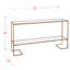 Narrow Console Table, Gold With Mirror-1852135217