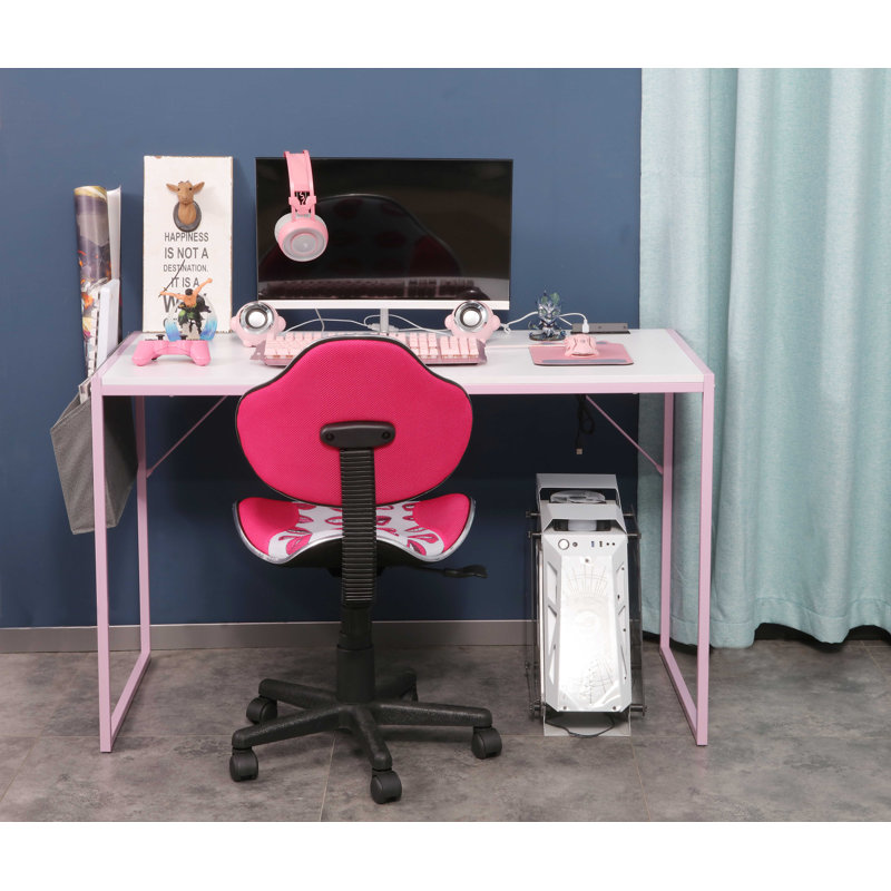 Bureau d'étude Parinita - Station de travail élégante et élégante pour les petits espaces, H 30 po x l 47,2 po x P 18,9 po