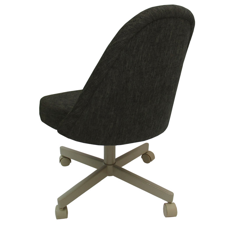 Chaises roulettes en métal Defreitas M-235 - verre craquelé - brun Sanora - beige