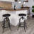 Danita 24" Counter Height Stool w/ Swivel Lift LeatherSoft Seat - Kitchen Chair-391913988