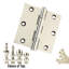 Charnière de porte simple à roulement à billes H 3,5 po x l 3,5 po-65781554