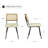 Bodnar Ratten Back Tufted PU  Upholstered Dining Side Chair-1494427625