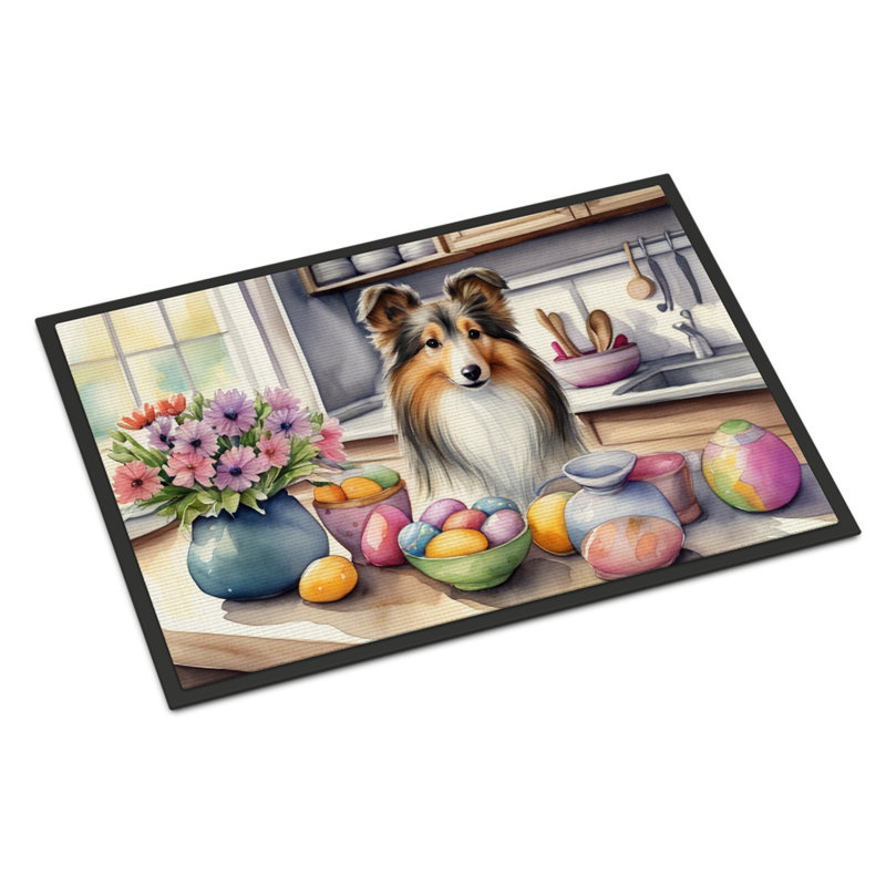 Paillasson Decorating Sheltie, L 24 po x L 36 po