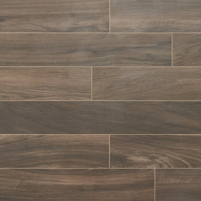 Basswood 8" x 47" Porcelain Wood Look Wall & Floor Tile