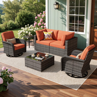 4 - Person Patio Conversation Set with Cushions