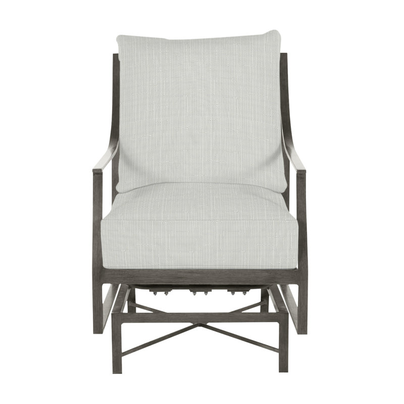 Méridienne en aluminium Monaco - Gris ardoise, Sans bourrure + bourre standard, Sunbrella® argent Verona, Gris ardoise