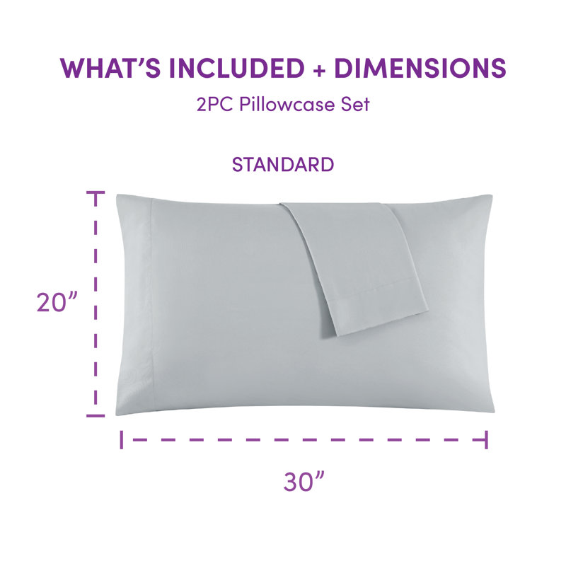 Taie d'oreiller en microfibre douce - Basics by Wayfair ™, Standard, Gris clair