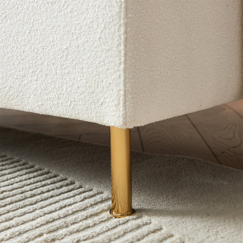 Canapé modulaire 3 pièces Mattin, Peluche beige