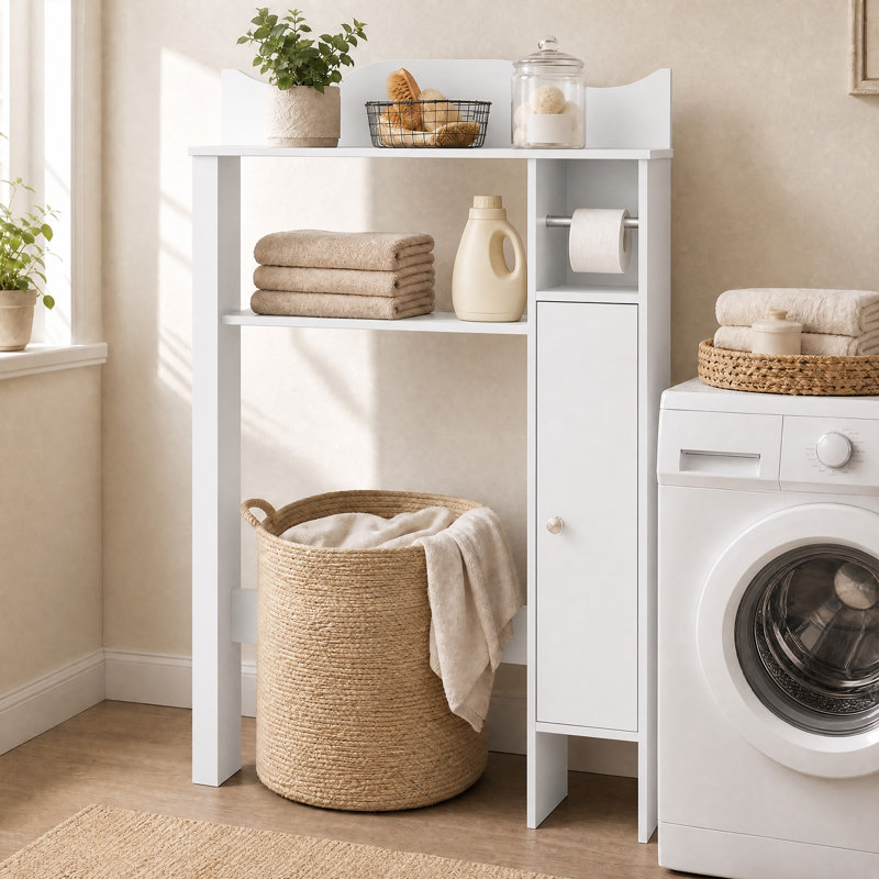 Bortman Over The Toilet Storage, White