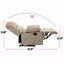 Grand fauteuil manuel avec fauteuil inclinable en tissu rembourré pour le salon, beige-1259381529