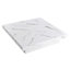 Table basse carrée en placage de marbre avec plateau coulissant et rangement blanc 39,4 po