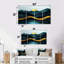 «Quiet Bold Mountain In Gol Harmony I - Bold Art - Lake House, ensemble d'art mural-245950082-245950086