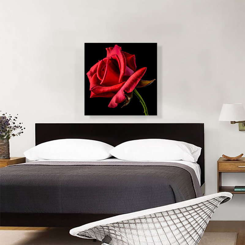 «Red Rose Home Decor», reproduction de photo sur toile tendue, H 26 po x l 26 po x P 1,5 po