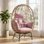 Fauteuil d'extérieur en osier avec coussin extensible Solvane-582643436