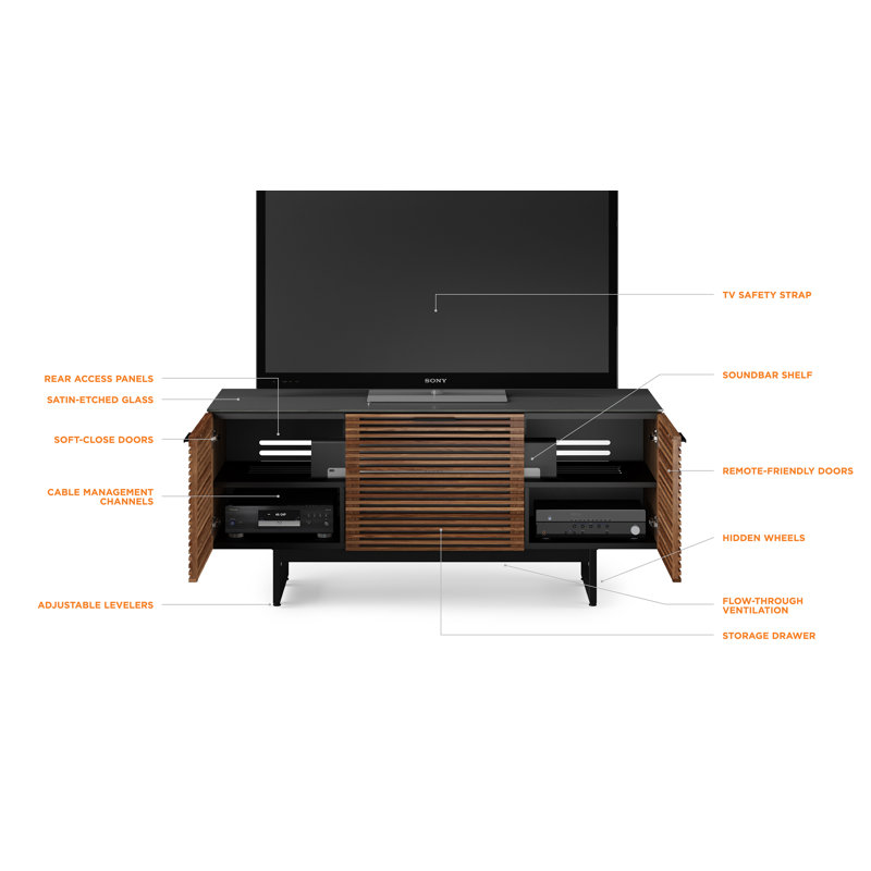 Corridor Media Console, Natural Walnut