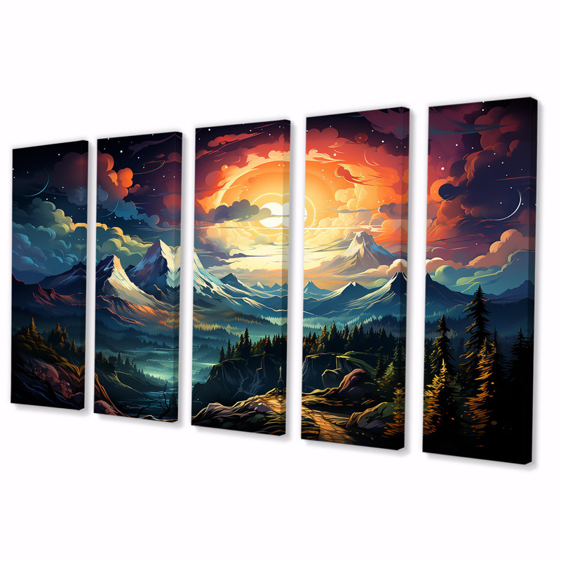 Millwood Pines Dreamy Mountain Scenery At Night II - Winter Landscape 5 ...