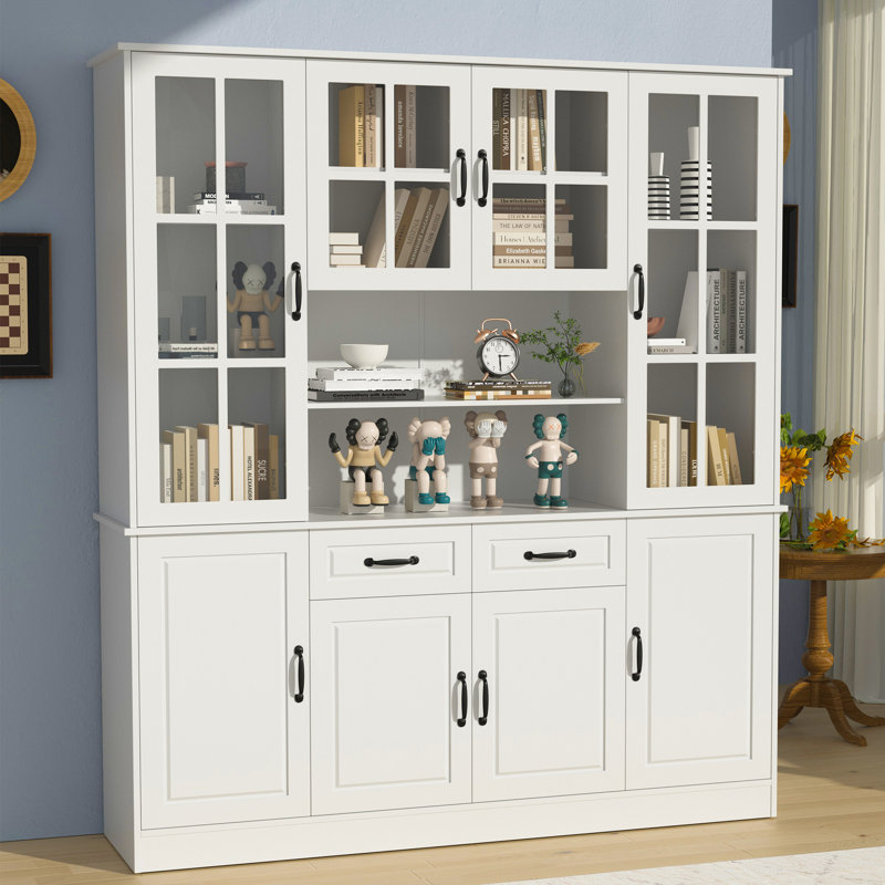 71" H Kitchen Pantry Cabinet, White