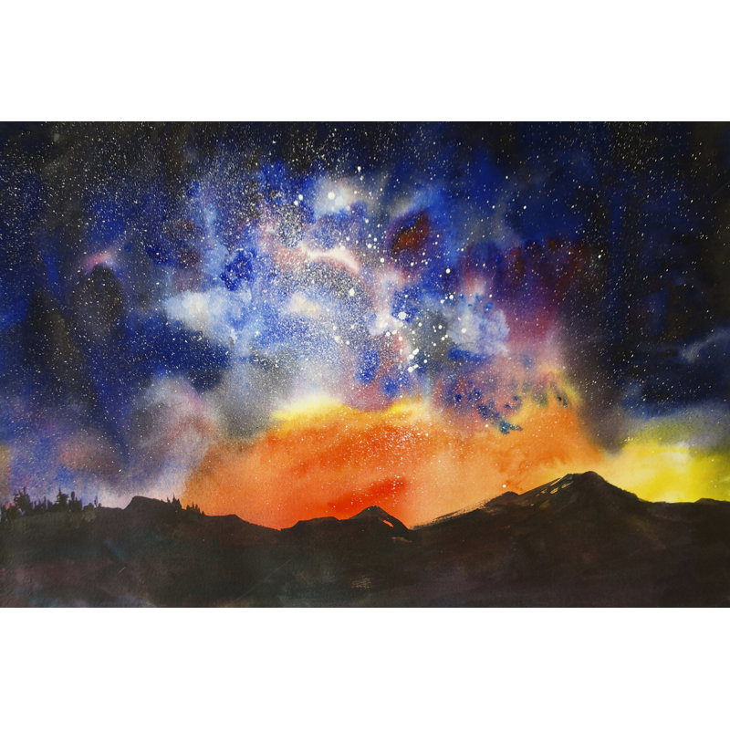 Ciel nocturne VI, H 12 po x l 18 po x P 1,25 po
