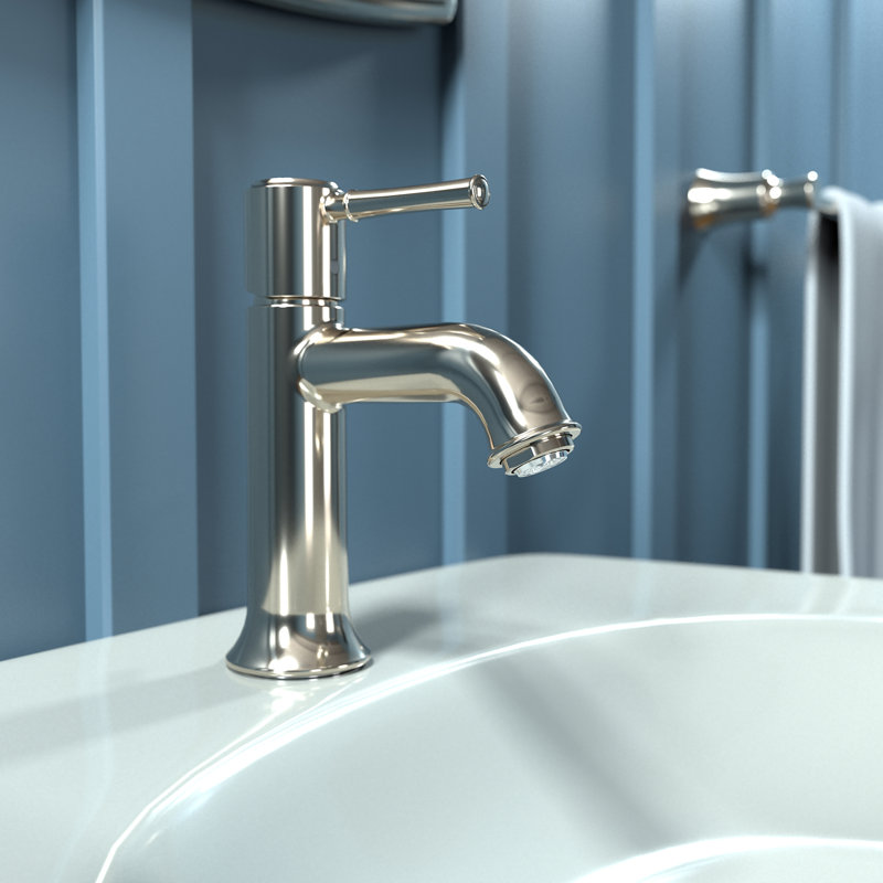 Hansgrohe Talis C Single-Hole Bathroom Faucet 80 with Drain Assembly, Polished Nickel