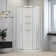 Monaco 36'' W 75'' H Framed Round Reversible Shower Kit in Chrome