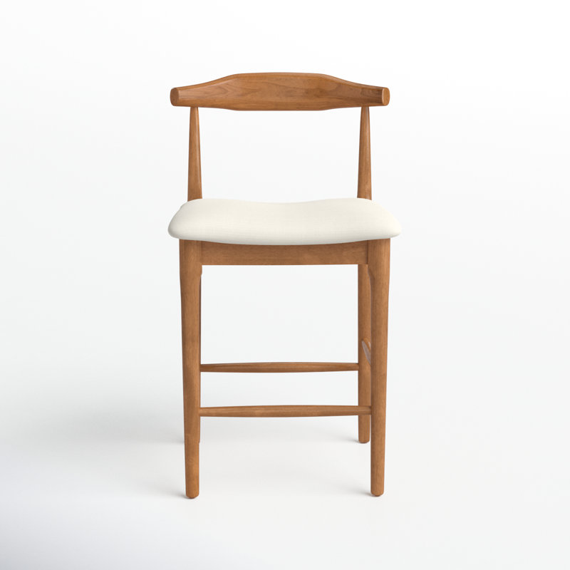 Hank Counter/Bar Stool, Cream, Walnut, Counter Stool (25.67" Seat Height)