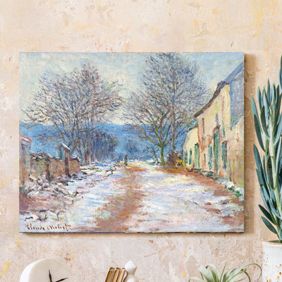 Snow Effect at Limetz monet by Claude Monet Canvas Prints Giclee Print Wall Art for Home Decor