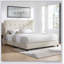 Lit plateforme tapissier capitonné beige Bridgevine Home