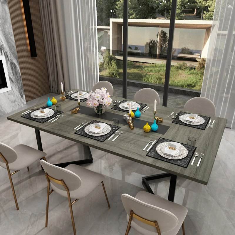 Barkot Metal Base Dining Table