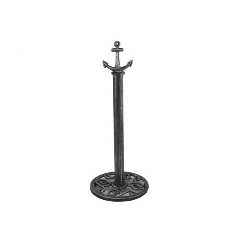 Porte-papier hygiénique sur pied anchor, Argent antique