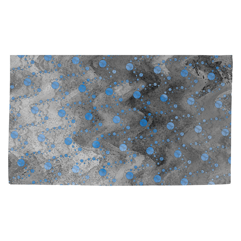 Tapis de porte d’intérieur anti-dérapant à la planète et aux étoiles Galle, Rectangulaire 2 pi 1,5 po x 3 pi 4 po