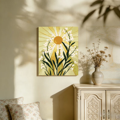 Poster-Antique Floral Art Decor, Unframed Wall Art, 36"L X 24"W