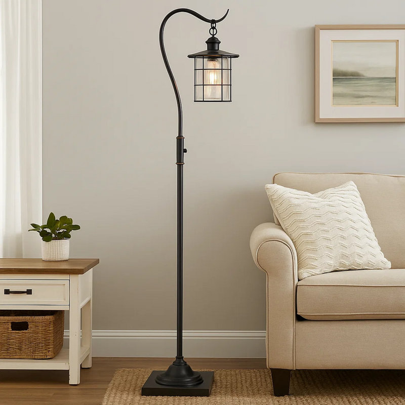 Lampe sur pied arquée 59,5 po Moultrie, Bronze foncé
