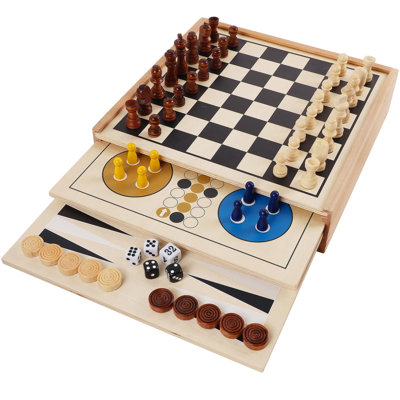 Bisiot 11'' L Manufactured Wood Game Set