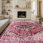 Tapis traditionnel lavable à la machine avec envers antidérapant, rouge -655266306