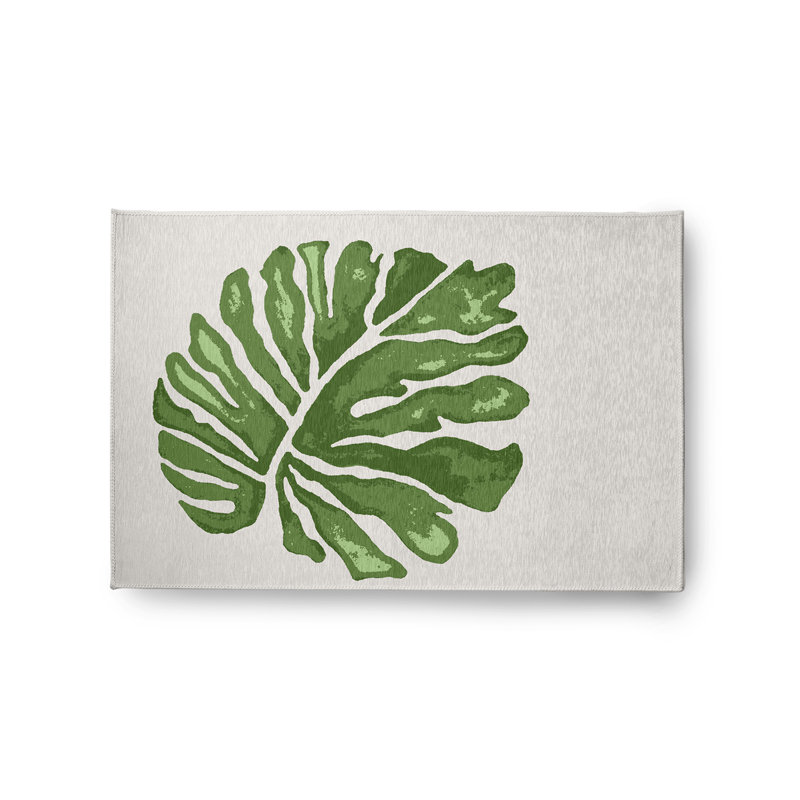 Tapis en chenille à grandes feuilles, Rectangle 2 pi x 3 pi