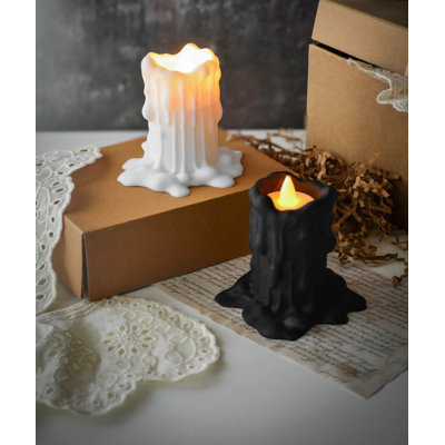 Elegant Candle Set (2 Pieces), Black & White, 4.3 x 3.9 inches | 100% Filament Construction, Perfect for Home Décor & Relaxation | Ideal for Gift Giving & Special Occasions, Stylish and Modern Design