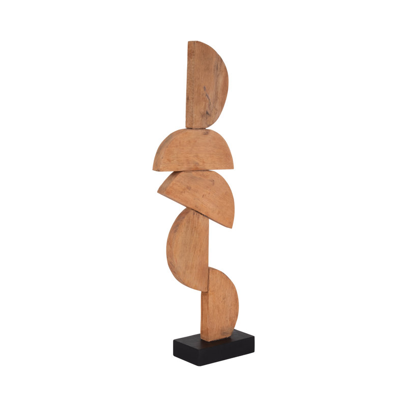 Wildomar Wood 5 Half Circles Stacking Sculpture