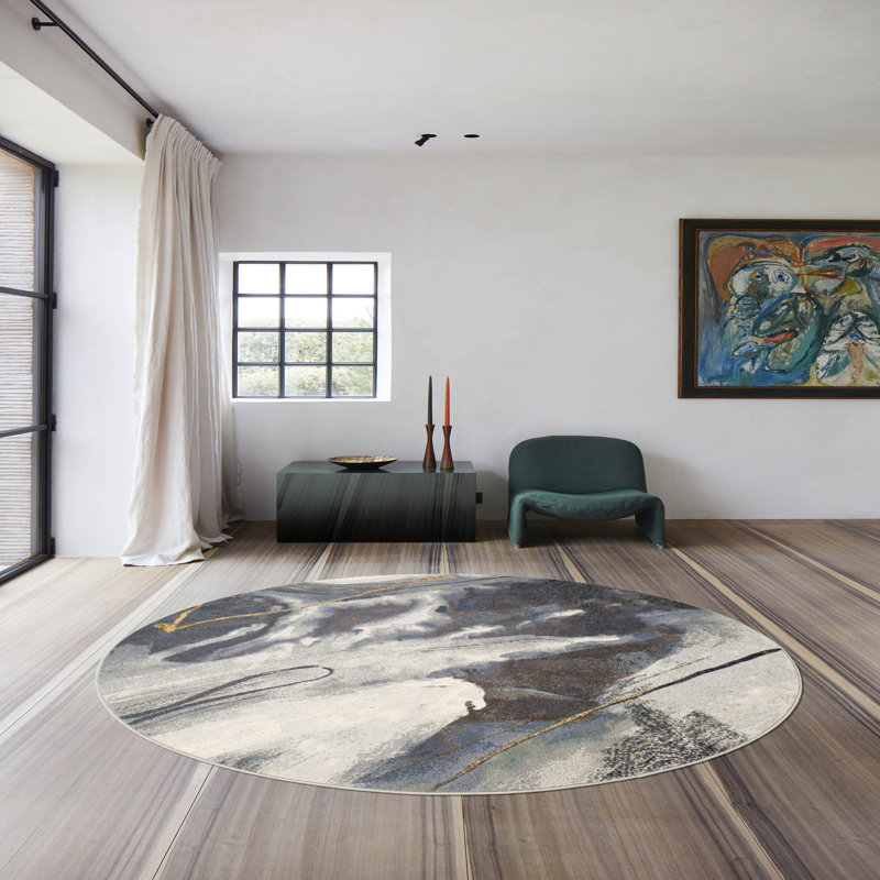 Clymer Abstract Area Rug, Round 160cm