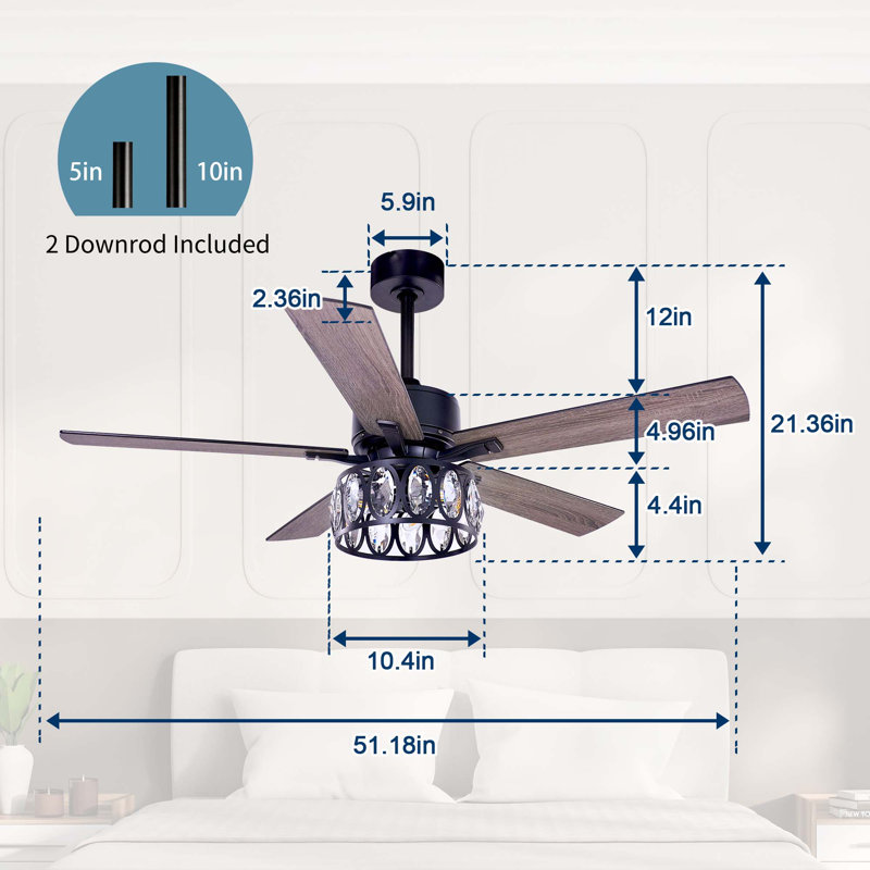 52'' Ceiling Fan with Light Kit